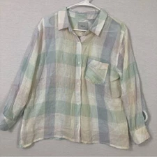 Rails Pastel Plaid Soft Lightweight Long Sleeve Button Down Medium