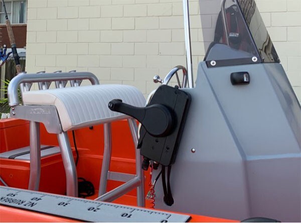 Dolphin Pro2 T Top Anodized Blue Canopy + Leaning Post + 85QT 96H Fishing Cooler