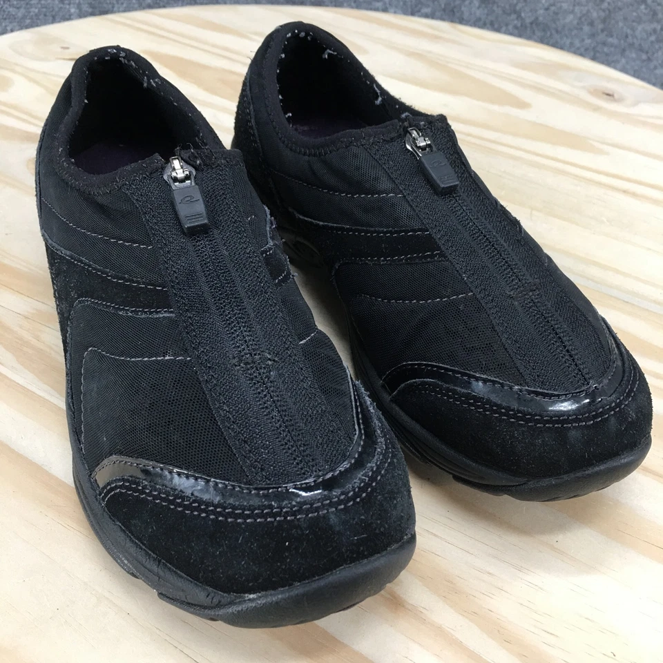 Easy Spirit Esellicott Shoes Womens 7 Black 16410914 Hiking Sneakers Zip Front - Image 3 of 4