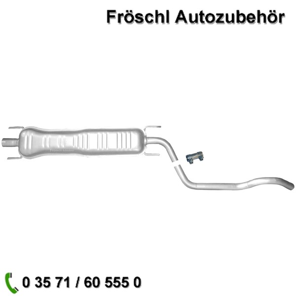 FüR Opel Zafira 1.6 1.8 2003-2005 Auspuff Mitteltopf Abgasanlage A*-image