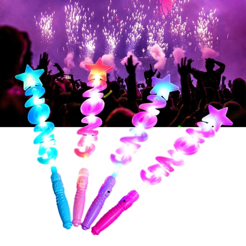 Party Supplies 6 Pieces Set Glowing Sticks With End Caps for All Ages