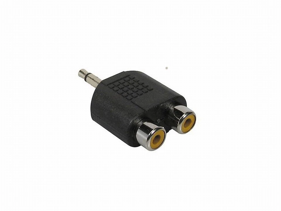 Adapter ML-Factory® 2 x Cinch Buchse auf 1 x Mini Klinke 3,5mm Mono