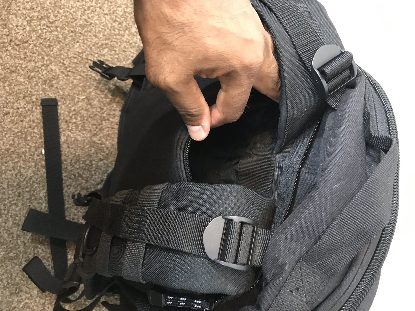 Piper Gear Black Camping Shoulder & Waist Straps Tactical Backpack