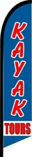KAYAK TOURS SWOOPER FEATHER FLAG BANNER SIGN 7329
