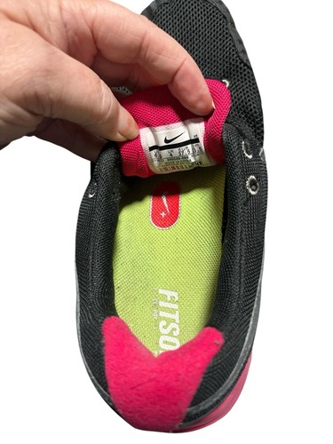 Womens Nike Lunarfly black/pink running shoes size 6.5 preowned - Picture 5 of 7