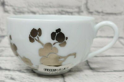 Raynaud France Ombrages Tea Cup Limoges Porcelain, Platinum, 8.5 oz.