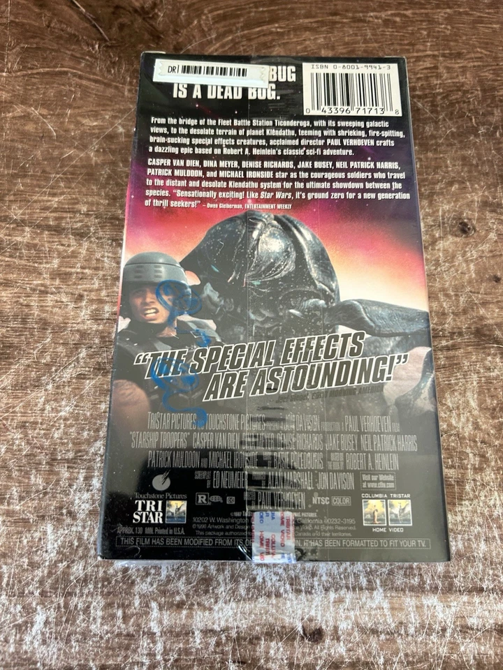 Starship Troopers VHS SEALED Watermarks Tristar Casper Van Dien Dina Meyer  - Image 2 of 4