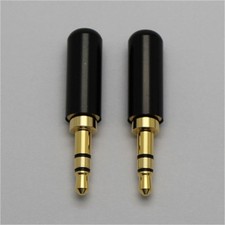 3Pcs 3.5mm Gold Plated Copper Male Stereo Jack Plug Soldering Connector