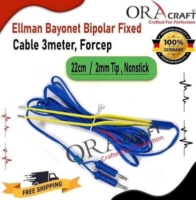 Ellman Bayonet Nonstick Bipolar Fixed Cable Forcep 3meter Cord