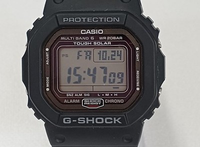 Casio GW-5000U Digital Quartz Watch 4cm Stainless Rubber Band 20Bar Water Resist