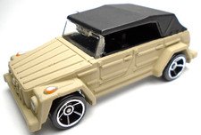 2009 HOT WHEELS VOLKSWAGEN TYPE 181 BEIGE 1:64 DIECAST 2 5/8" CAR W/ BLACK ROOF