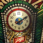 Schlitz Beer Lighted Faux Stained Glass Sign With Working Clock 1977 — photo 4