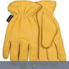 Thermal Lined Grain Deerskin Leather Work Glove for Men Cold Weather Winter