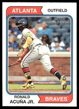 Ronald Acuna Jr. 2023 Topps Heritage #183 Braves MLB READ FREE SHIP AutographDen