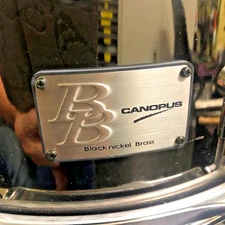 CANOPUS BB-1455 Black Nickel Brass Snare Drum 14"x5.5" Made in Japan