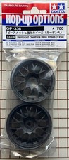 Tamiya Rc 26mm One-piece Mesh Wheels In Black Offset 2 For On Road 53336