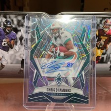 2025 Panini Phoenix Chris Chambers #55 Autographed Serial Numbered Dolphins Card