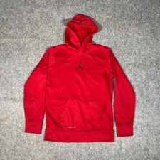 Jordan Dri-FIT Hoodie Boys XL Red Pullover Jumpman Sweatshirt Nike Air Center