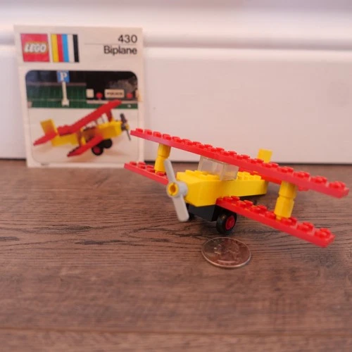 LEGO 430 Biplane 100% Complete with Manual, no box - Vintage 1975