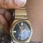 Seiko Seiko 5 Automatic Black Dial Day/Date Gold-Tone SS Bracelet Watch, not wor