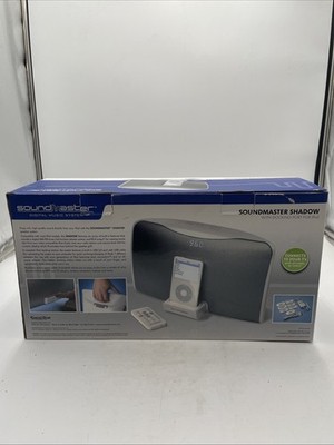 Soundmaster Shadow Digital Music System iPod Speaker Docking Station Remote