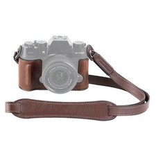 X-T50 Half Leather Camera Case with Strap, Aluminum Frame, Retro Brown FUJIFILM