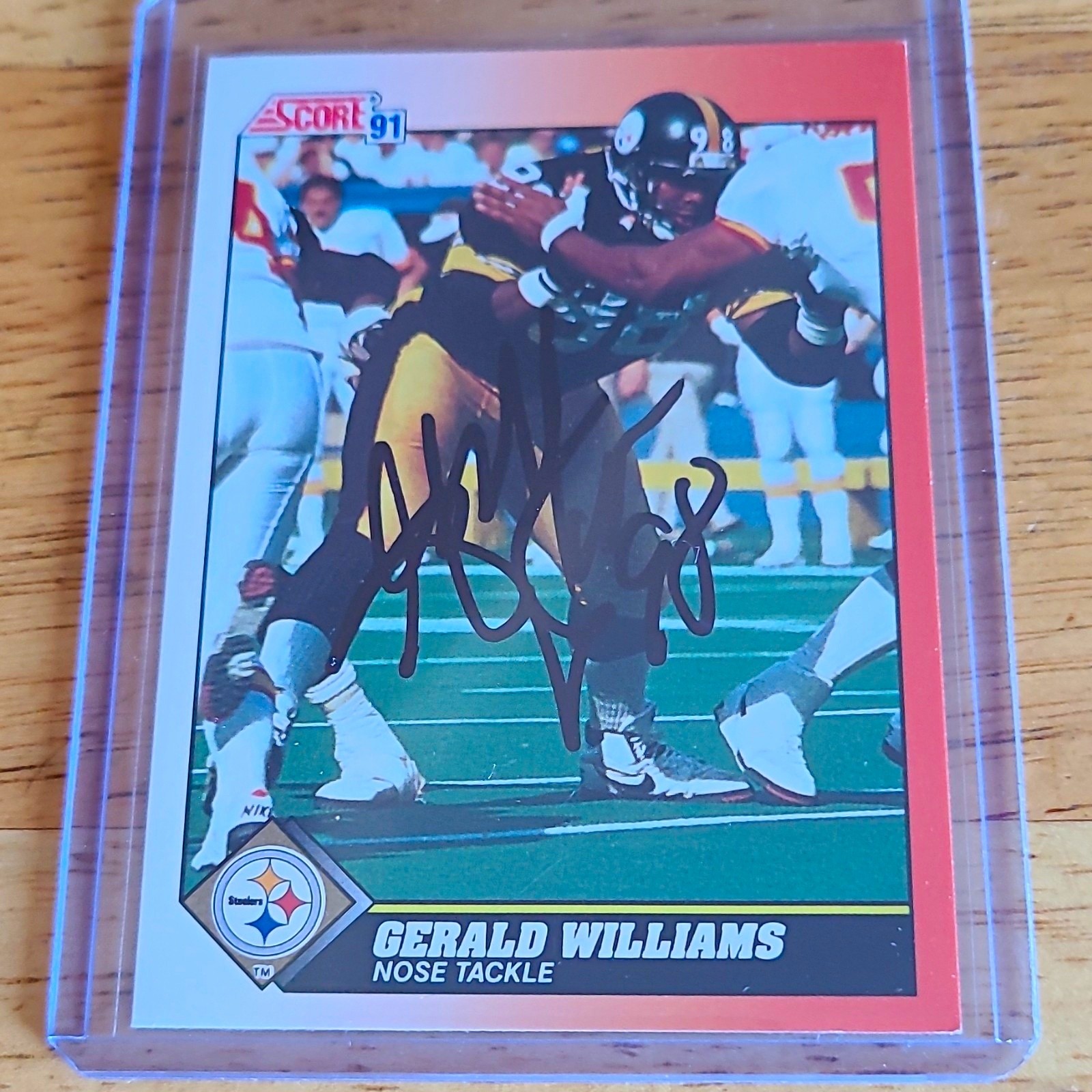 Score 1991 - Gerald Williams Auto #440 Pittsburgh Steelers Football Card