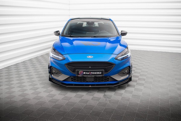 Frontlippe + Flaps Passend FüR Ford Focus ST / St-Line Mk4 Schwarz Hochglanz-image
