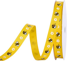 Bee Teacher Daisy Flower Grosgrain Ribbon for Crafts Gift Wrapping Hair Bows Par