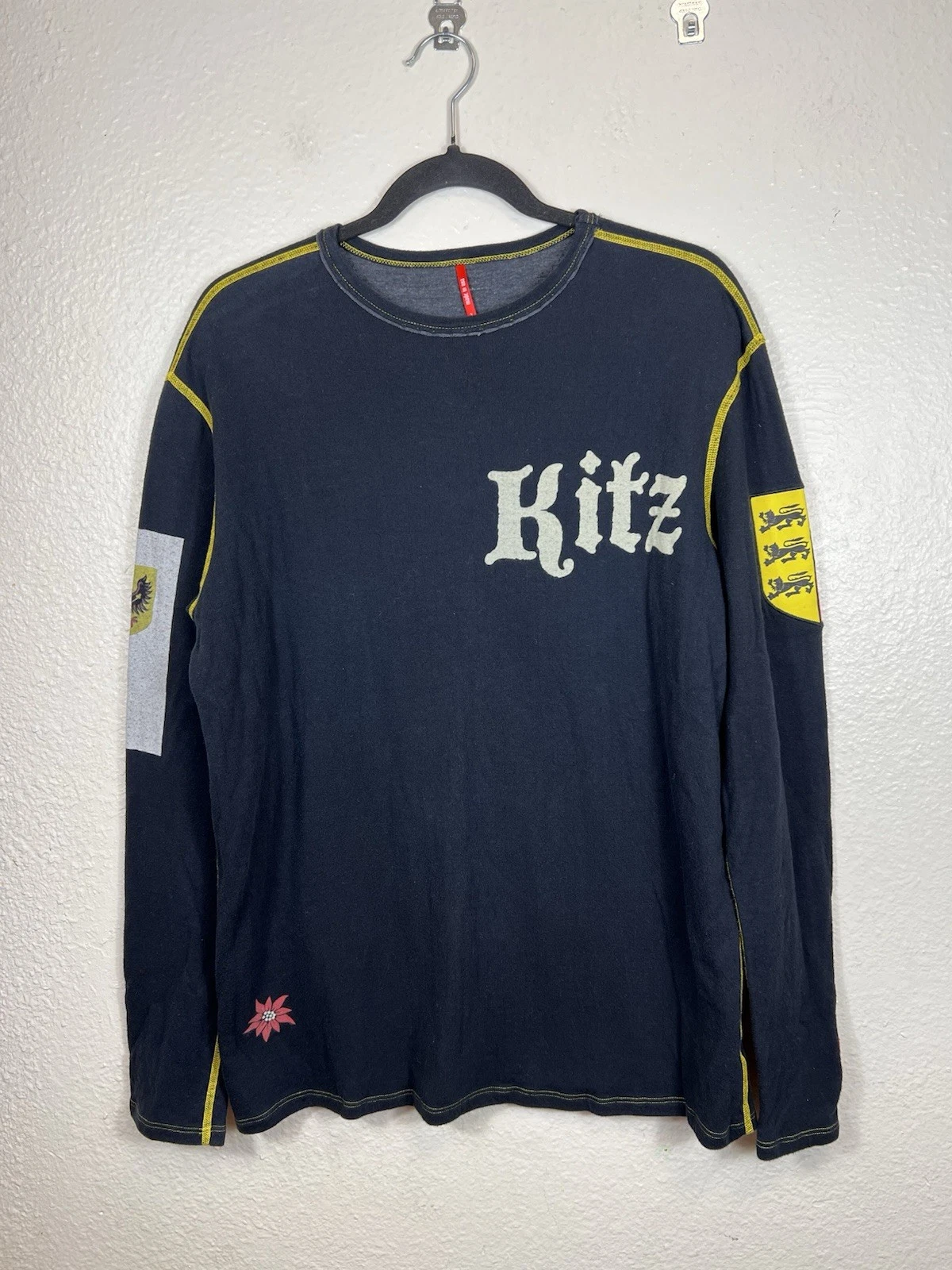 Vintage Alp-N-Rock Kitz Base Layer Top Long Sleeve Women’s Black Size 2
