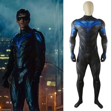 Nightwing Cosplay Jumpsuit Dick Grayson Cos Halloween Adult Kids Bodysuit Suit