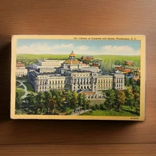 Library Of Congress Washington DC Vintage Postcard