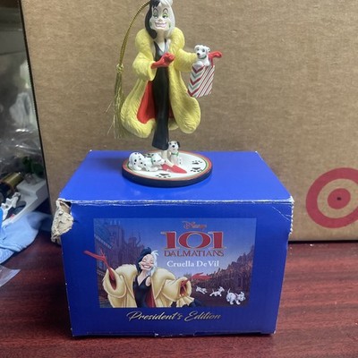 Disney Cruella De Vil 101 Dalmatians Disney Christmas Presidents EditionOrnament