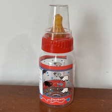 Gerber 5 oz Baby Bottle White Black Sheep 90s 1993 Plastic USA Vintage
