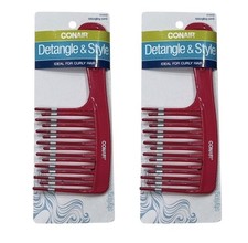 Lot Of 2 Conair Detangle Style Detangling Comb Hair Styling Essentials 14415Z