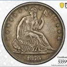 1876 Seated Liberty Half Dollar — PCGS AU58, Original Surfaces 🔥 Centennial
