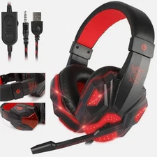 For PS5 PS4 PC Xbox One 3.5mm Gaming Headset Mic Headphones Stereo Bass Surround