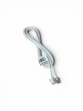 RJ11 Telephone Line Cord 9.5 ft White Flat Modular Phone Cable Male to Male