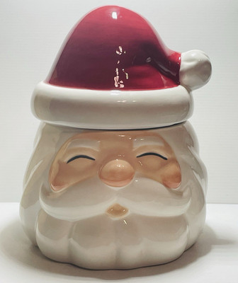 Harry & David Ceramic Santa Claus/St. Nick Cookie Jar Holiday Collection 10''