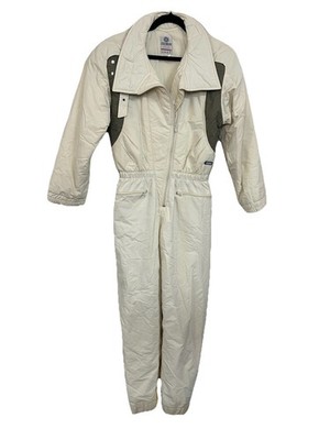 Vintage Colmar Ski Suit Italy White One Piece Snowsuit Women 6 Retro