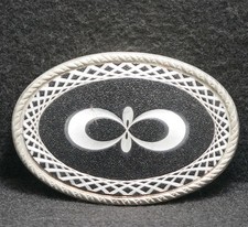 WG07109 VERY COOL VINTAGE 1970s  ABSTRACT ARTWORK  FASHION UNISEX BELT BUCKLE