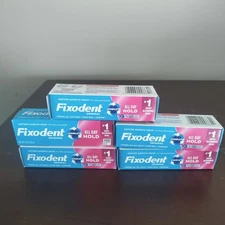 5X Fixodent Denture Adhesive Cream Original 1.4oz All Day Hold Complete Seal New