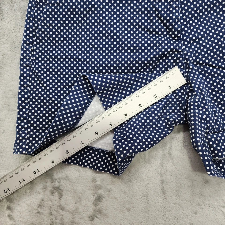 Pantalones Cortos Nautica Para Mujer 4 Azul Blanco Lunares Chino Preppy Náutico Informal Verano Foto 4 de 4
