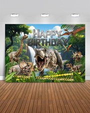 Dinosaur Backdrop Dinosaur Happy Party Decorations Dinosaur Photography Backg...