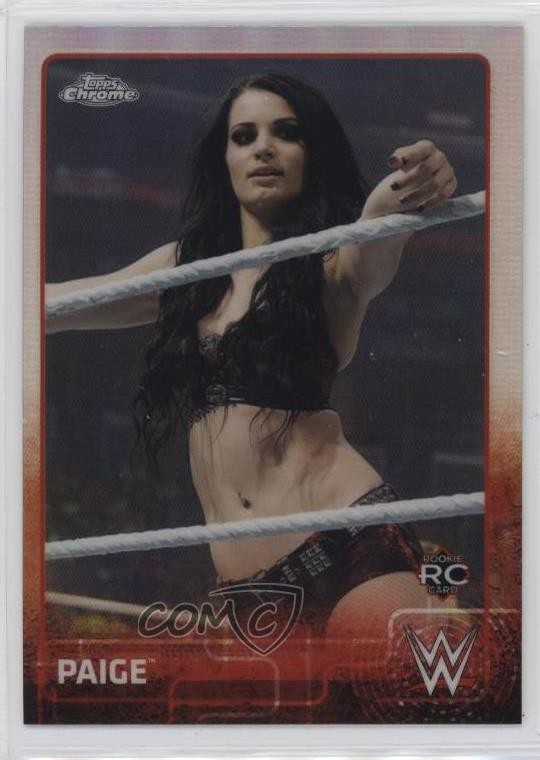 2015 Topps Chrome WWE Refractor Paige #51 0q3