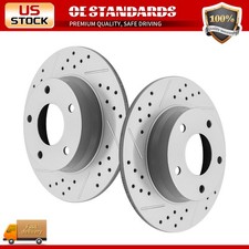 260mm Rear Disc Drilled Brake Rotors for 2020 2021 2022 - 2025 Nissan Sentra