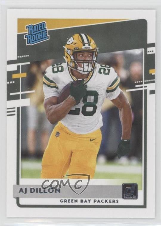 2020 Panini Donruss Rated Rookie AJ Dillon #324 Rookie RC 06rw