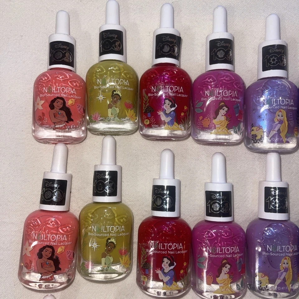Lote de (23) Nailtopia Disney 100 Princess Esmalte de Uñas Ariel Belle Blancanieves Nuevo Foto 2 de 4