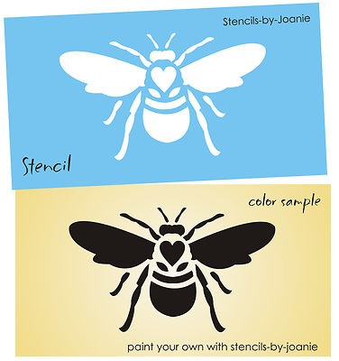 Honey Bee Stencil Royal Queen Cottage Garden Yard Bug DIY Pillow Craft Art Signs