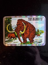 Vintage Dinosaur Vending Machine Sticker Prism Mammoth.